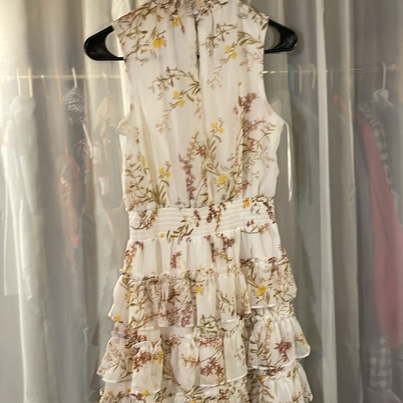 NWOT 1. State Sleeveless Halter Tiered Florals Mini Dress - Picture 8 of 9